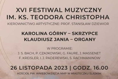 grafika do wpisu: Festiwal Muzyczny im. ks. Teodora Christopha
