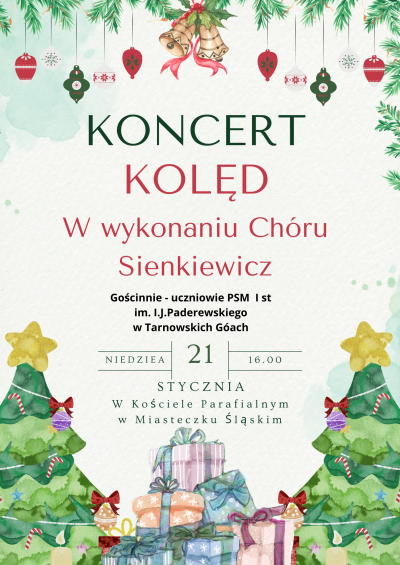 grafika do wpisu: Koncert kolęd w wykonaniu Chóru Sienkiewicz