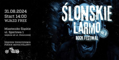 grafika do wpisu: Ślonskie Larmo Rock Festiwal Miasteczko Śląskie