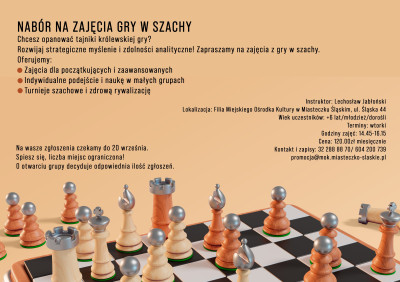 grafika do wpisu: Nabór na zajęcia gry w szachy