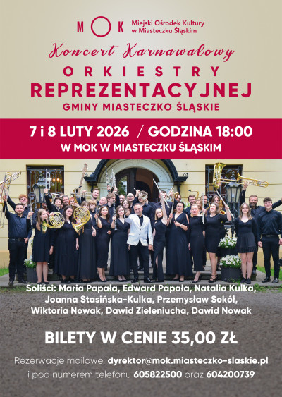 grafika do wpisu: KONCERT KARNAWAŁOWY ORKIESTRY REPREZENTACYJNEJ GMINY MIASTECZKO ŚLĄSKIE