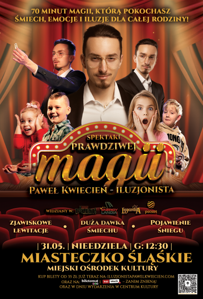 grafika do wpisu: Spektakl Magii z okazji Dnia Dziecka w MOK im. K. Respondka