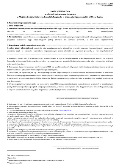 grafika do wpisu: KARTA UCZESTNIKA ZAJĘĆ W MOK