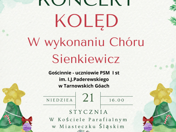 Koncert kolęd w wykonaniu Chóru Sienkiewicz
