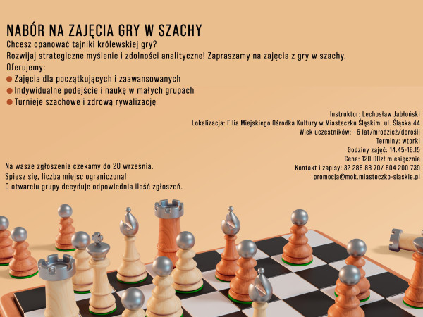 Nabór na zajęcia gry w szachy