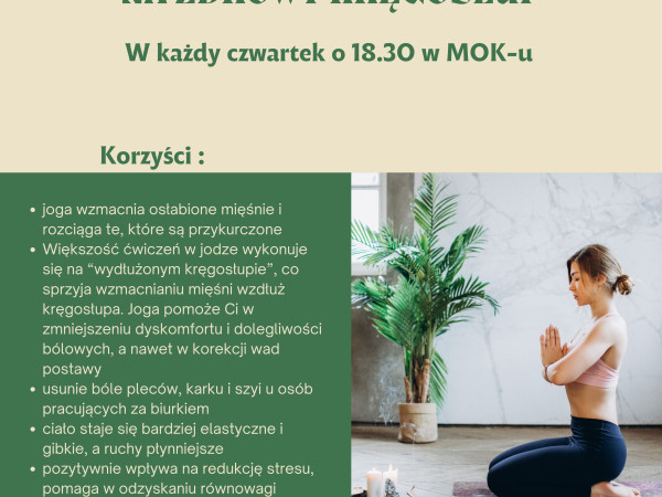 Joga na zdrowy kręgosłup