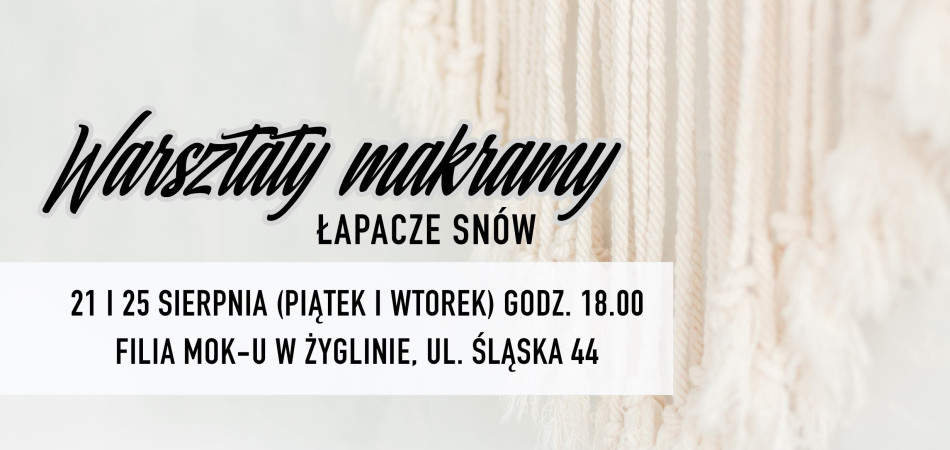 grafika dla wpisu: Warsztaty makramy
