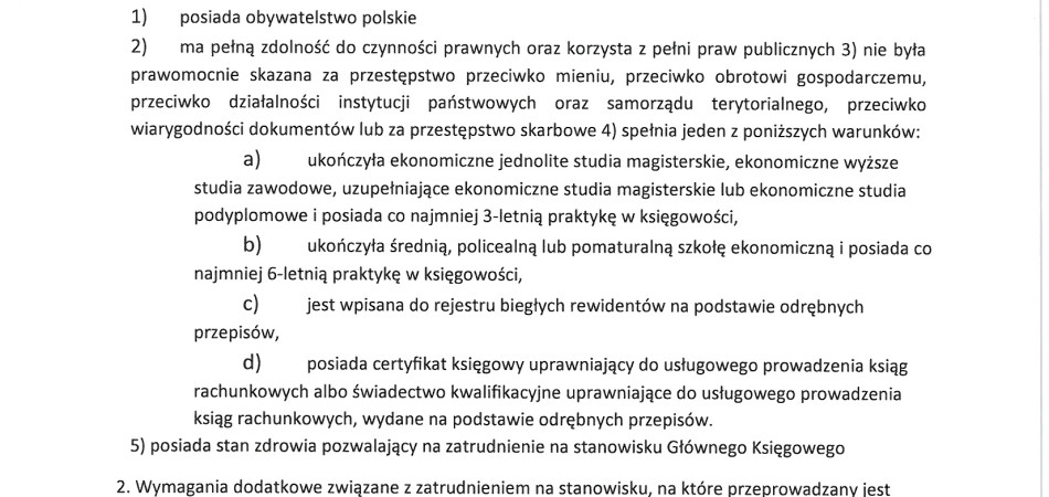 grafika dla wpisu: Nabór na stanowisko Głównego Księgowego w MOK im. K. Respondka w Miasteczku...