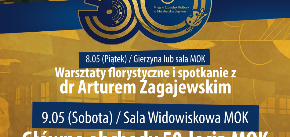 grafika dla wpisu: 50-lecie MOK im. Krzysztofa Respondka w Miasteczku Śląskim