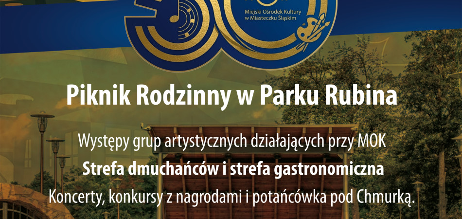 grafika dla wpisu: 50-lecie MOK im. Krzysztofa Respondka w Miasteczku Śląskim
